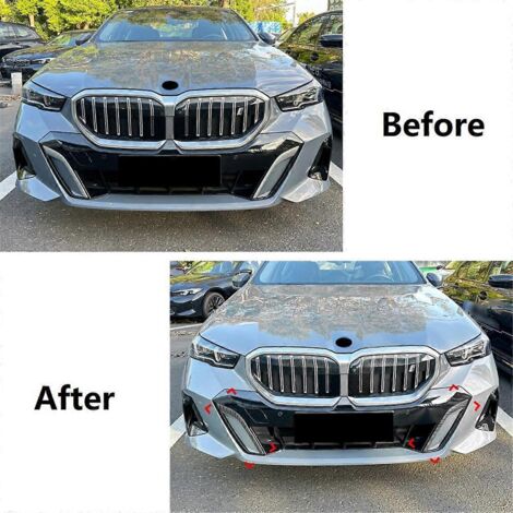 Lèvre de pare-chocs avant avec spoiler pour BMW Série 5 G60 G61 2024 (comme illustré) (1/5)