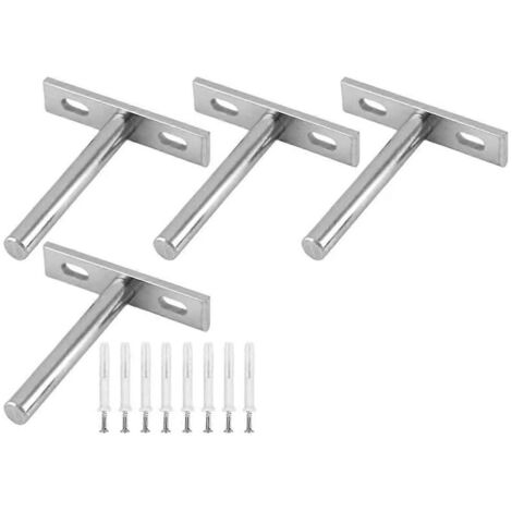 Supports d'étagère flottante robustes argentés (1/5)