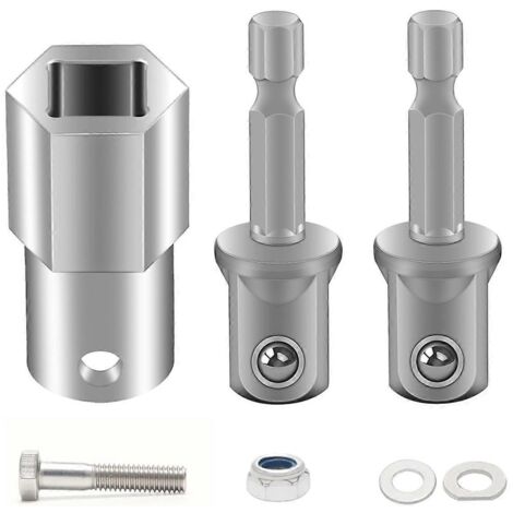 Adaptateur pour perceuse électrique et sans fil avec cric de remorque, argent (1/5)
