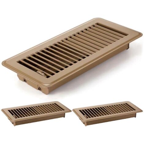 Grilles de ventilation de plancher 3 pièces, couvercles de grilles de ventilation de plancher 4 x 10 po, AA illustrés (1/5)