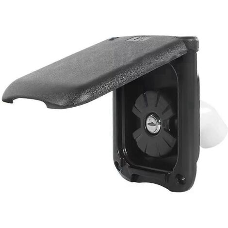 Couvercle de trappe d'entrée d'eau verrouillable pour réservoir de caravane/camping-car (noir) (1/5)