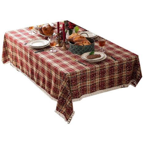 Nappe de Noël décorative avec boule de poils, tapis de table style western (comme sur la photo) (1/5)