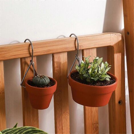 Lot de 6 supports pour pots en terre cuite, crochets de suspension pour pots de fleurs, couleur or rose (voir photo) (1/5)