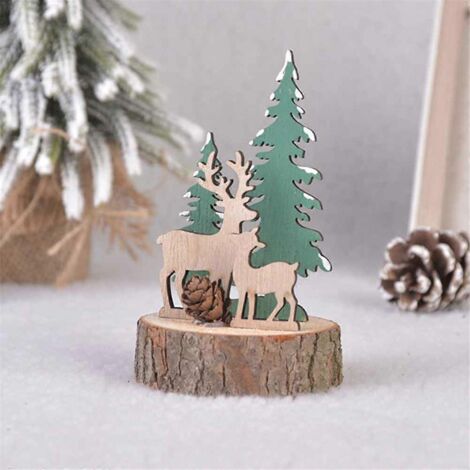 Lot de 4 panneaux décoratifs de Noël en bois pour bureau (voir photo) (1/5)