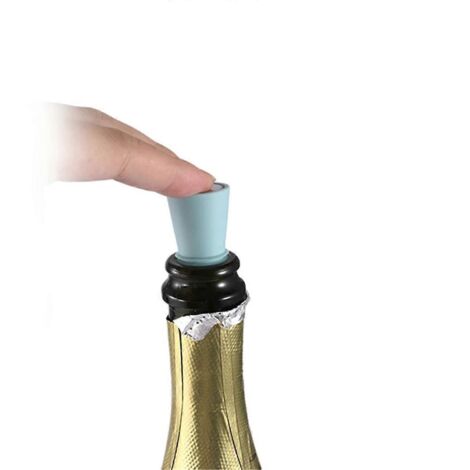 Bouchon de bouteille de vin en silicone, accessoires pour whisky, couvercle en liège scellé pour bouteille de vin (comme illustré) (1/5)