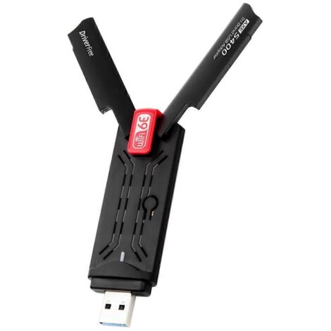 Adaptateur WiFi 6E AX5400 5400 MHz USB 3.0 pour Windows 10/11 (Noir) (1/5)