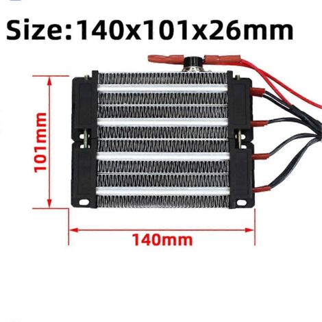 Chauffage d'air en céramique PTC isolé 110 V CA/CC 1000 W (voir illustration) (1/5)