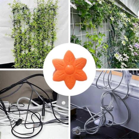 Support mural pour plantes grimpantes avec clips de fixation en forme de fleur (voir photo) (1/5)
