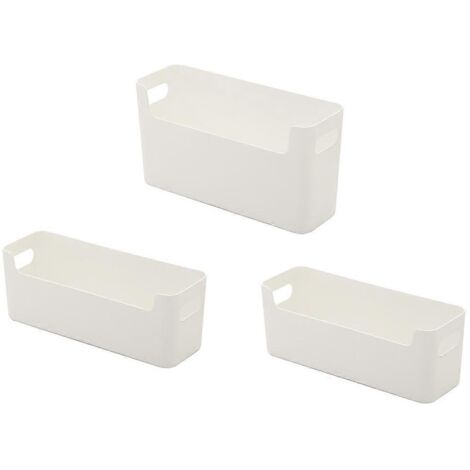 Organisateur de rangement pour placard supérieur, couvercle séparé, finition blanche (1/5)
