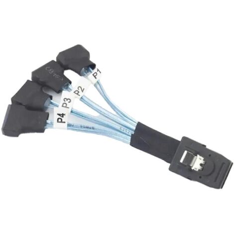 Câble de transfert de données haute vitesse SAS SFF-8087 vers 4X SATA mâle 3.0 SSD (voir illustration) (1/5)
