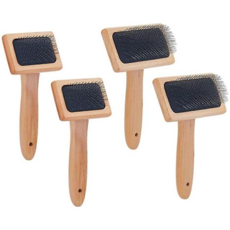 Lot de 4 brosses à laine pour cardage manuel, brosse lisseuse, brosse à feutrer à l'aiguille (voir photo). (1/5)