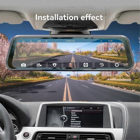 Enregistreur de conduite avec rétroviseur intégré de 9,36 pouces, compatible CarPlay (voir photo) (1/5)
