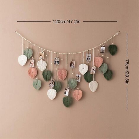 Décoration murale en macramé 75 x 120 cm (photo couleur) (1/5)