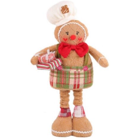 Figurine de Noël en tissu à longues jambes, fenêtre (E) comme illustré (1/5)