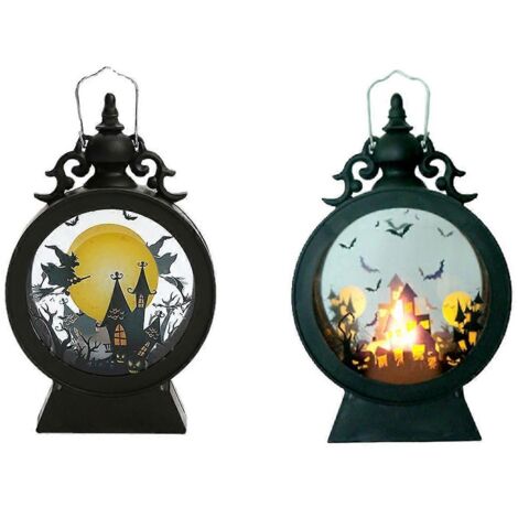 Lanterne fantôme portable LED d'Halloween (piles AA incluses) (1/5)