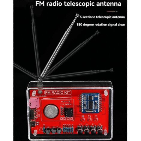 Kit électronique DIY de radio FM, fréquence 87-108 MHz, kit de production radio (voir illustration) (1/5)