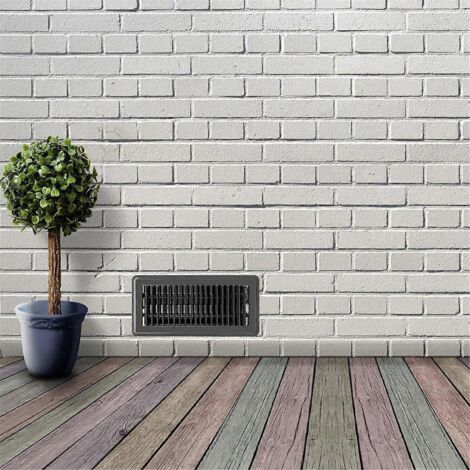 Grilles de ventilation de plancher 3 pièces, 4 grilles de ventilation de plancher 10 po, noir (1/5)