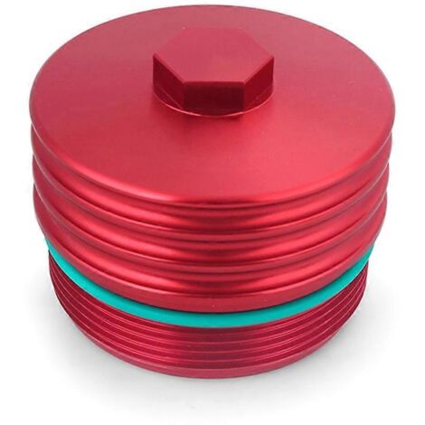 Couvercle de filtre à huile, boîtier de filtre à huile moteur en alliage d'aluminium, rouge (1/5)