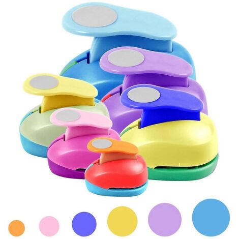 Perforatrices rondes pour loisirs créatifs en papier - 6 tailles de découpe-cercles (voir photo) (1/5)
