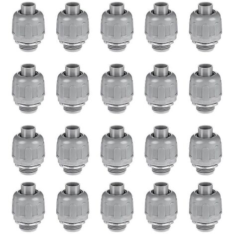 Lot de 20 connecteurs de conduit étanches aux liquides, 1/2 pouce (photo couleur) (1/5)