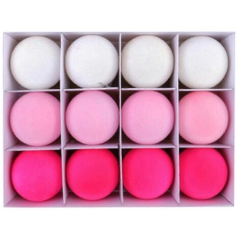 12 boules de Noël à suspendre pour fêtes de Noël (boules de Noël BAs illustrées) (1/5)