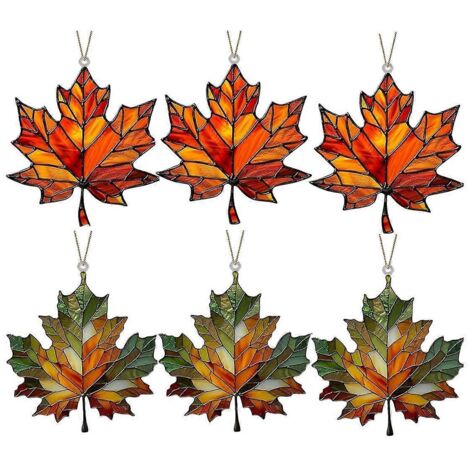 Décorations d'automne en forme de feuilles d'érable, décoration murale en forme de feuilles d'automne (voir photo) (1/5)