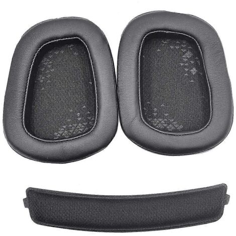 Coussinets d'oreille et arceau de rechange en mousse noire pour casques G633 et G933 (1/5)