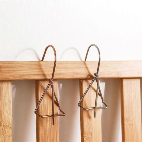 Lot de 6 supports pour pots en terre cuite, crochets de suspension argentés (1/5)