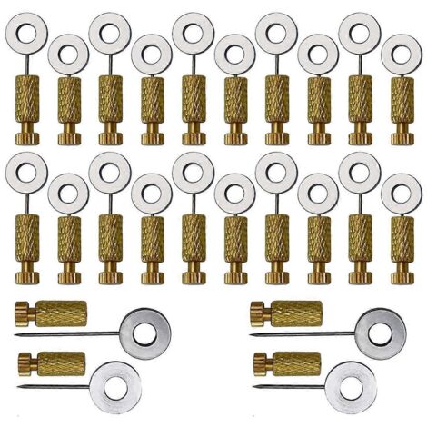 Lot de 24 aiguilles de positionnement pour couture en cuir, aiguille de suture DIY (voir photo) (1/5)