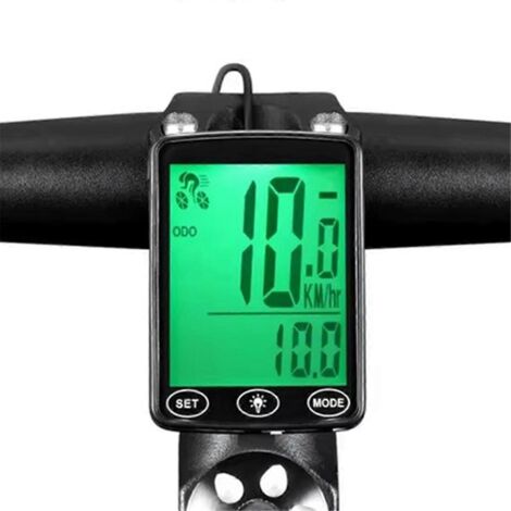 Compteur de vélo sans fil à écran tactile, noir, pour VTT (1/5)