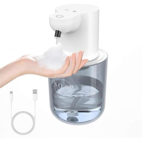 Distributeur de savon automatique, distributeur de savon mural blanc (1/5)