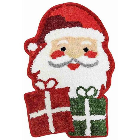 Tapis de bain de Noël, tapis de bain Père Noël de Noël (photo couleur) (1/5)