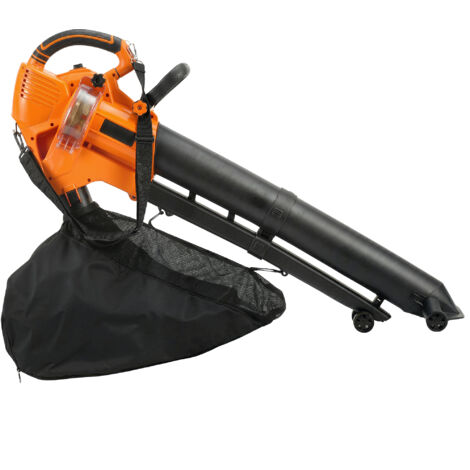 Aspirateur-souffleur de feuilles filaire 3000W 3-en-1 avec broyeur, sac 40L, 4 roues, vert