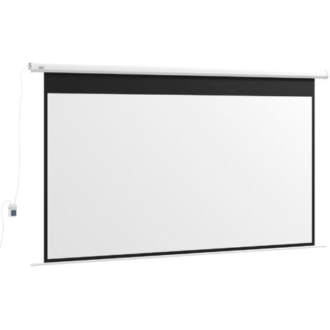 Écran de projection motorisé 120 pouces 16:9 4K HD, support mural ou plafond avec télécommande, 293,5 x 8 x 176 cm