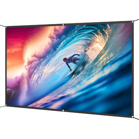 Téléviseur pour projecteur 100" 16:9 HD 4K/8K Pliable et Portable, Anti-pli et Lavable, Double Face, Blanc (1/5)