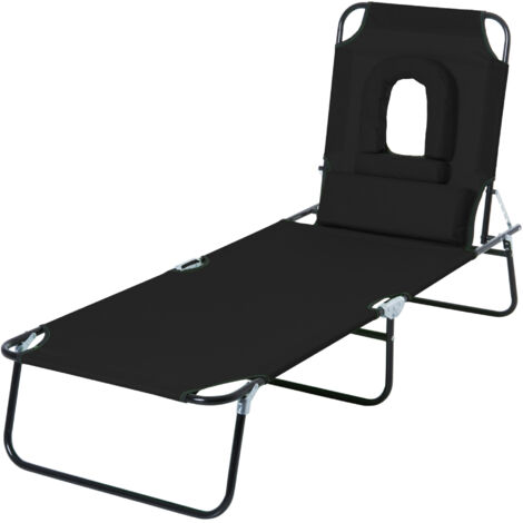 Table de Massage Pliante avec Trou Facial et Coussin, en Acier et Tissu Oxford (1/5)