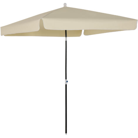 Ombrellone 2x2 m extérieur avec toit carré, structure réglable et portable, beige (1/5)