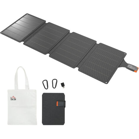 Chargeur Solaire 36W Pliable avec Port Type-C, Étanche IP67 en ETFE, Gris (1/5)