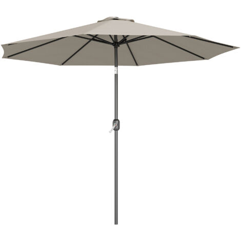 Pergola inclinable 3x2.50 m avec manivelle, mât démontable gris clair (1/5)