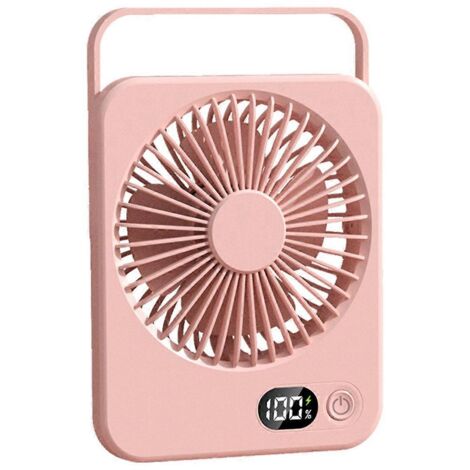 Ventilateur de bureau portable rechargeable par USB, inclinable à 180° et pliable en C (1/5)