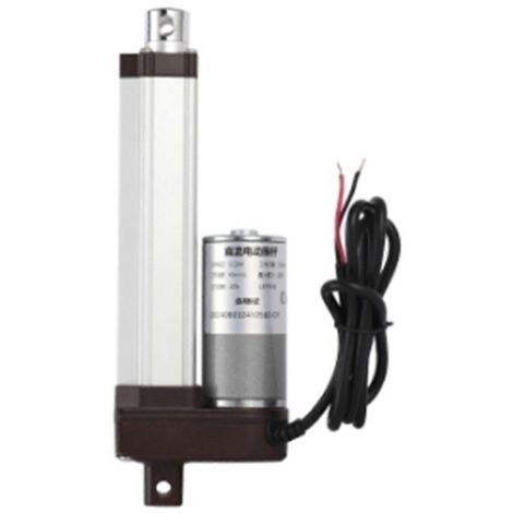 Actionneur linéaire 1000 N CC 12 V, poussée 100 kg, course 100 mm, argent (1/5)