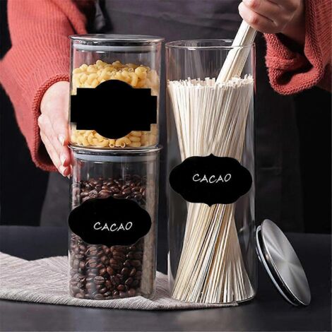 Étiquettes pour tableau noir, autocollants rectangulaires effaçables et réutilisables (1/5)