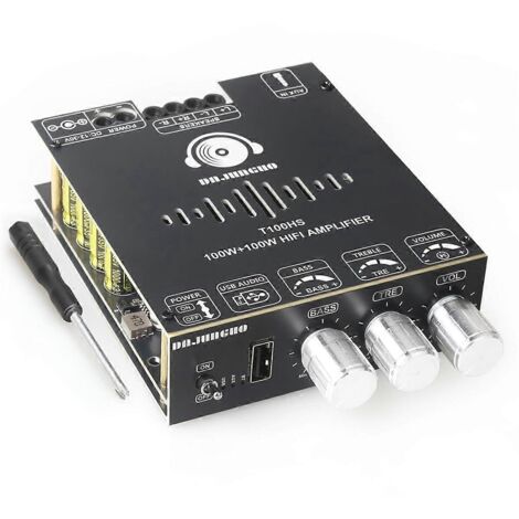 Carte d'amplificateur de puissance T100HS Bluetooth 5.2, puce TPA3221, 2 canaux. (1/5)