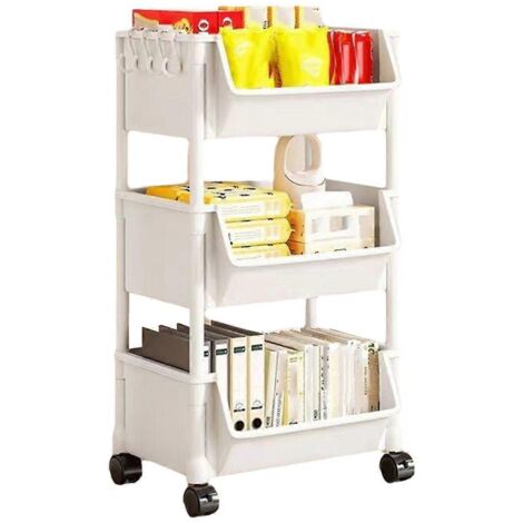 Étagère de rangement à 3 niveaux pour collations, étagère à roulettes (1/5)
