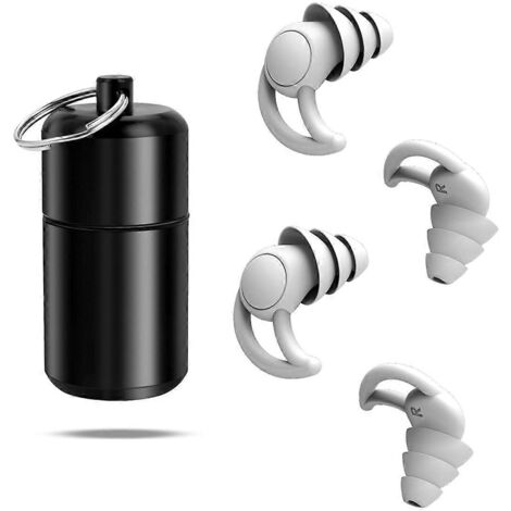 Bouchons d'oreilles pour dormir - 2 paires - Protection auditive en silicone (1/5)