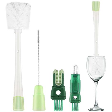Ensemble de 5 goupillons pour bouteille d'eau (nettoyage de la paille, du bouchon et du fond) (1/5)