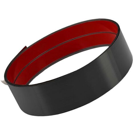 Plaque de protection en acier inoxydable, cache de base autocollant, noir (1/5)
