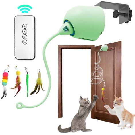 Jouets interactifs pour chats, jouets électriques suspendus pour chats d'intérieur, vert (1/5)