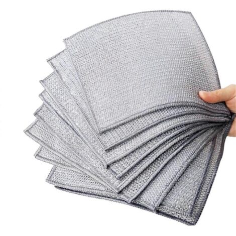 Chiffons en laine d'acier pour le nettoyage de la cuisine, torchons et essuie-vaisselle sans huile (1/5)