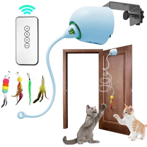Jouets interactifs pour chats, jouets électriques suspendus pour chats d'intérieur, bleu (1/5)